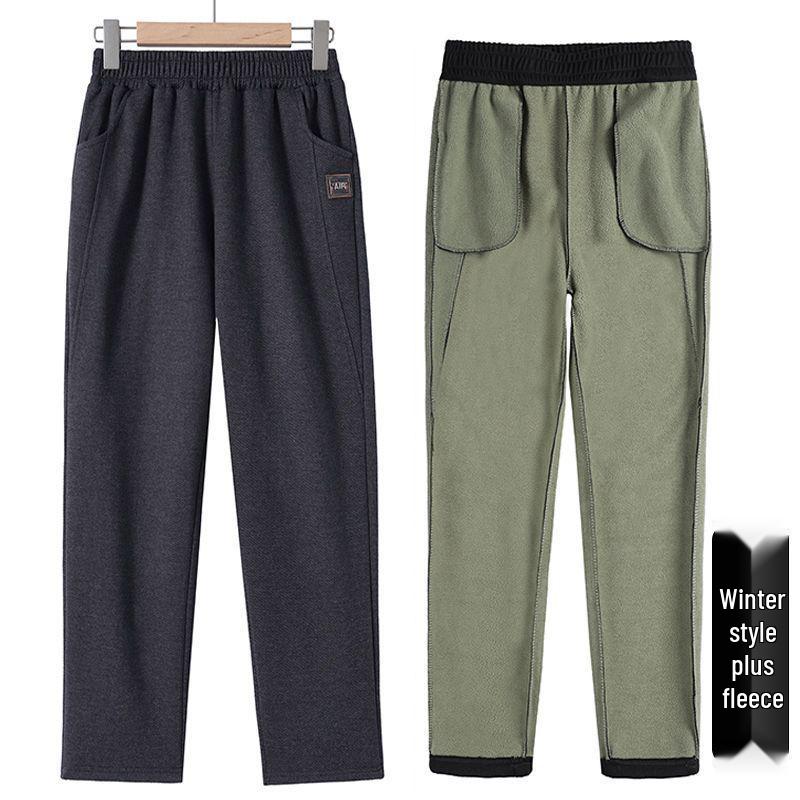 Haremshose mit hohem Bund und Fleecefutter für Damen - Herbst-/Winterstil