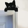 Topper de Porta de Madeira para Gatos Yousheng Decoração de Canto de Batente de Porta Gatinho Fofo Placa Decorativa Topper de Porta Engraçado Ornamento de Gato para Decoração de Casa de Fazenda