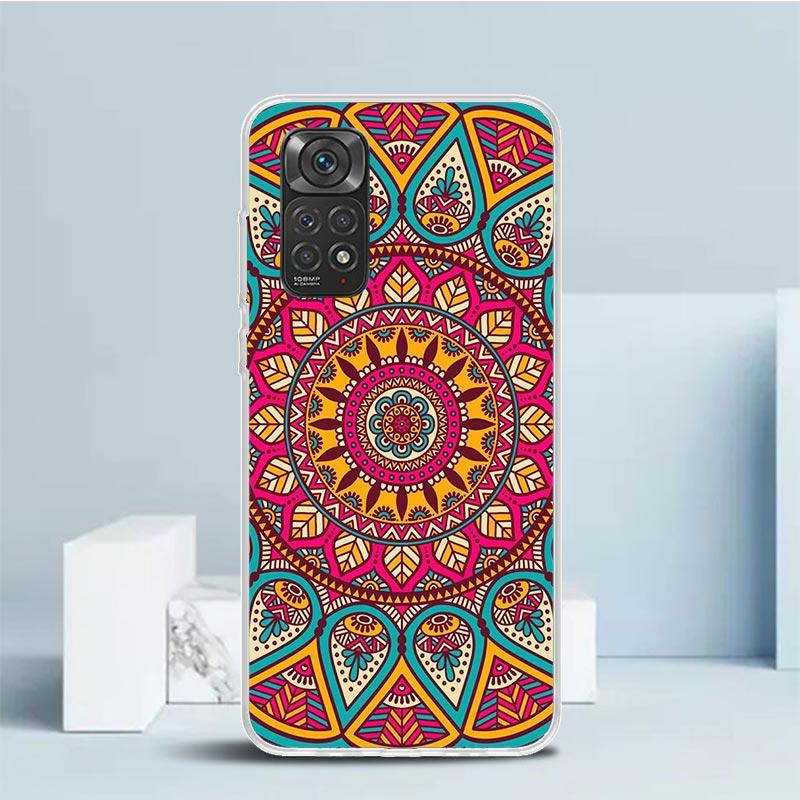 Totem Mandala Colorful Flower Phone Case For Xiaomi Redmi Note 15 14 14S 13 12S 12 Pro Plus 11S 11 11T 11E 10S 10 + Soft TPU Bac