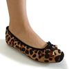 Women Classic Leopard Ballet Flats Square Toe Non-slip Flat Casual Slip-on Lightweight Shoes Daily Wear Plus Size 42