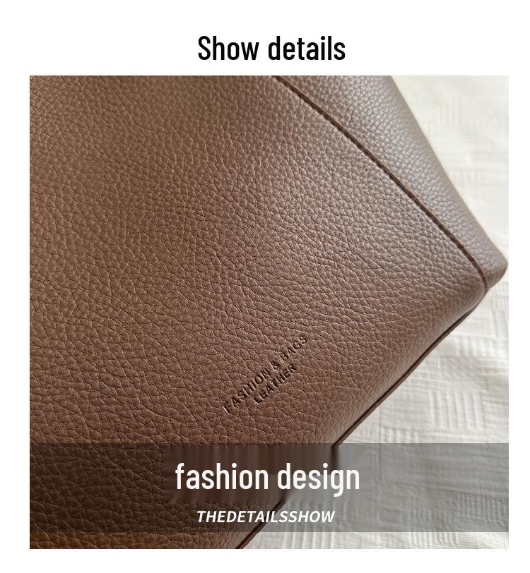 2024 Damen Retro Minimalistisch Ein Schulter Tote - Einfarbig, Großes Fassungsvermögen, Weiche Freizeittasche