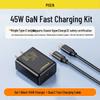 PISEN 45W GaN Charger for Apple & Huawei Devices with USB-C Cable Set