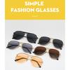 Women's sunglasses, men's and women's fashion large-frame double-beam metal sunglasses