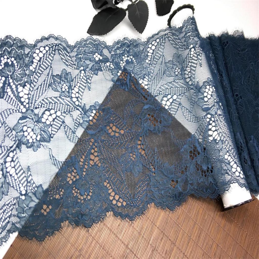 23cm wide Elastic Eyelash Mesh Lace Fabric for Lingerie, Bra, Underwear, Sewing & Crafting