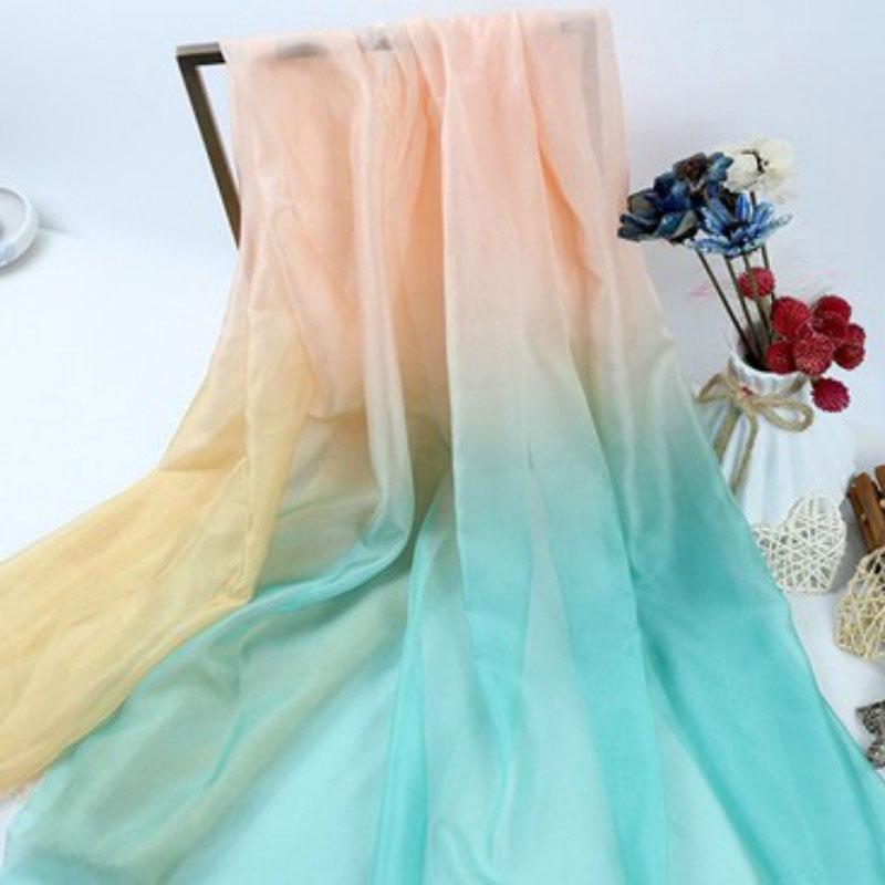 Tessuto chiffon sfumato ombre 1M, tessuto in organza tulle sottile 30D per costume cosplay fai da te, abito Hanfu in stile antico