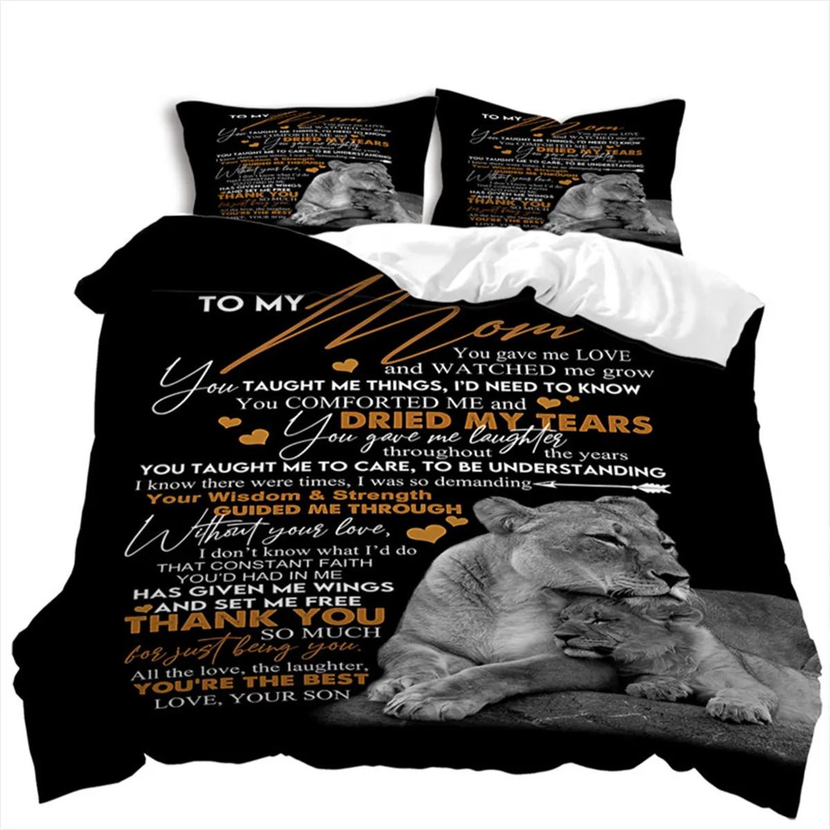 

Letter Duvet Cover Abstract Word Print Wild Animal Theme The Meaningful Gift for Family and Friend Bedroom Decoration Queen Size 70x133cm 2pcs