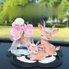 Flower Rhyme Deer Car Ornament - Creative Shaking Head Doll for Safe Car Decoration