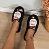 Christmas Warm Winter Cotton Slippers Couple Men And Women Thick Sole Soft Sole Shoes Thickened Croquette Slippers for Women