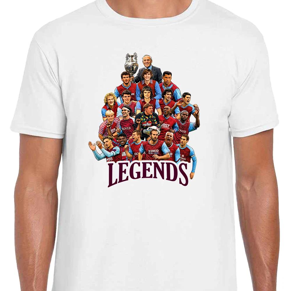 Aston Villa Club Legends White Unisex Adult T-Shirt S-2XL Villa Fans Tee M