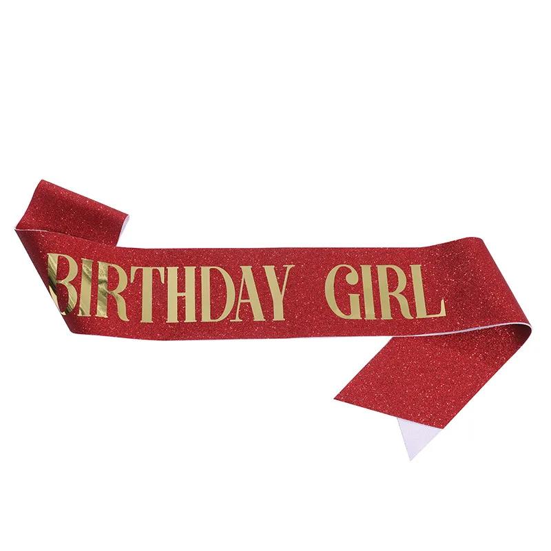 Happy Birthday Queen Girl Satin Sash 21 30 50 Birthday Sash Party Supplies Birthday Decoration Wedding Anniversary Decors