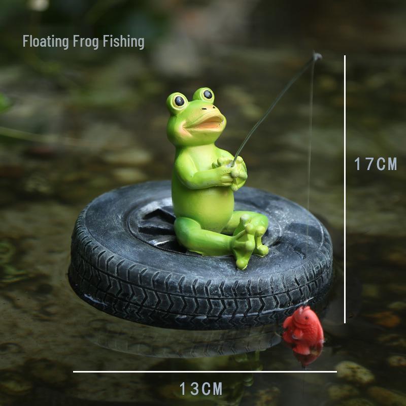 Frog Duck Resin Figurine: Miniature Floating Decoration for Home and Garden