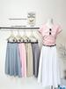 2026 Elegant French Retro Midi Skirt: White Washed Cotton, High Waist, Slimming A-line, Wide Hem.