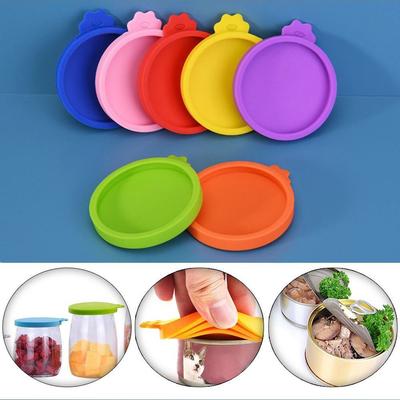 Food Storage Cans Cap Box Cover Pet Can Covers Food Tin Cover Silicone Can Lid Fresh-keeping Lid