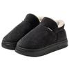 Unisex Plush Closed Heel Cotton Slippers Fleece Lined Thick Anti Slip Winter Home