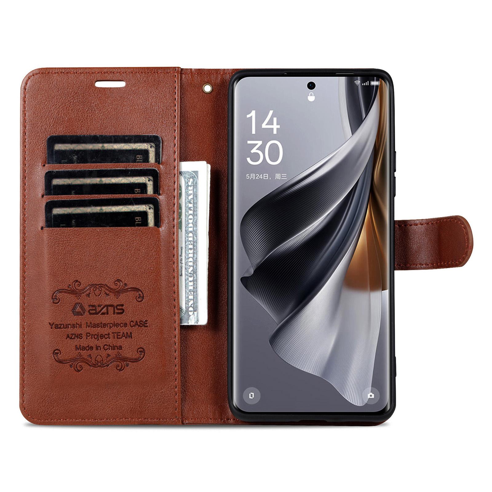 

AZNS For Huawei nova 14 5G Case Anti-Scratch PU Leather Stand Wallet Phone Cover Black