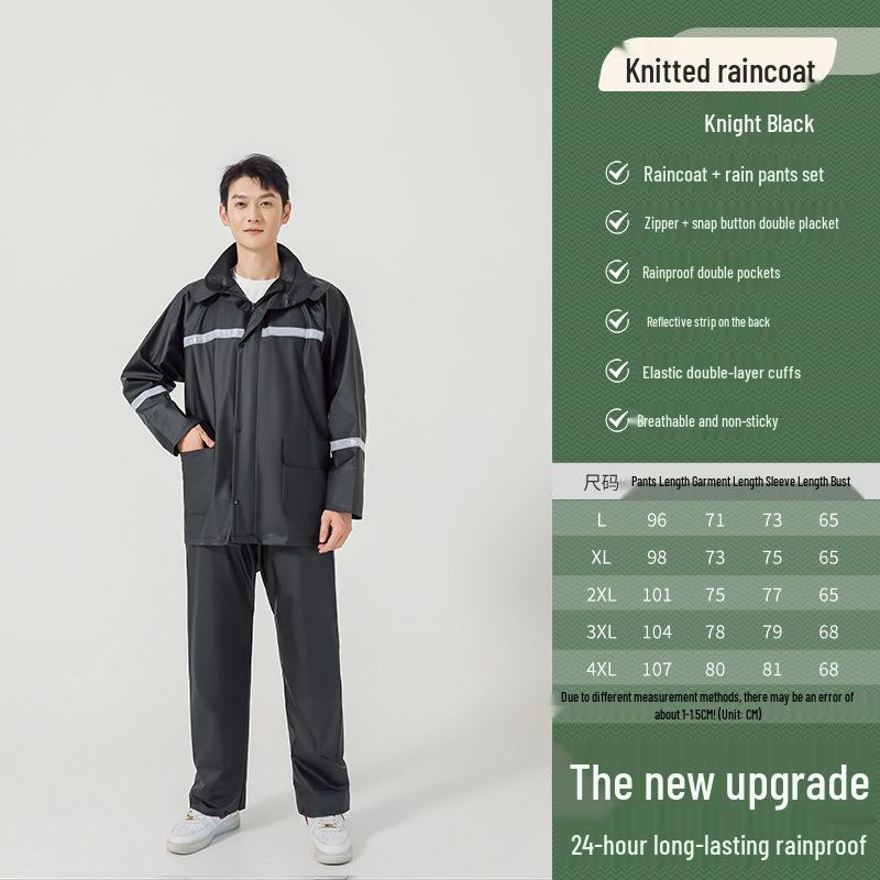 Full-Body Waterproof Riding & Hiking Reflective Raincoat and Pants Set