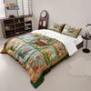 3pcs Easter Egg Print Coreless Down Duvet Cover Set Comfortable Bedroom Bedding Decoration Machine Washable
