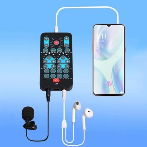 Mini Cambiador de Voz, Micrófono de Mano Cambiador de Voz Dispositivo Disfrazador de Voz, 8 Efectos de Sonido, Máquina de Efectos de Sonido, Cambiador de Voz Multifunción para