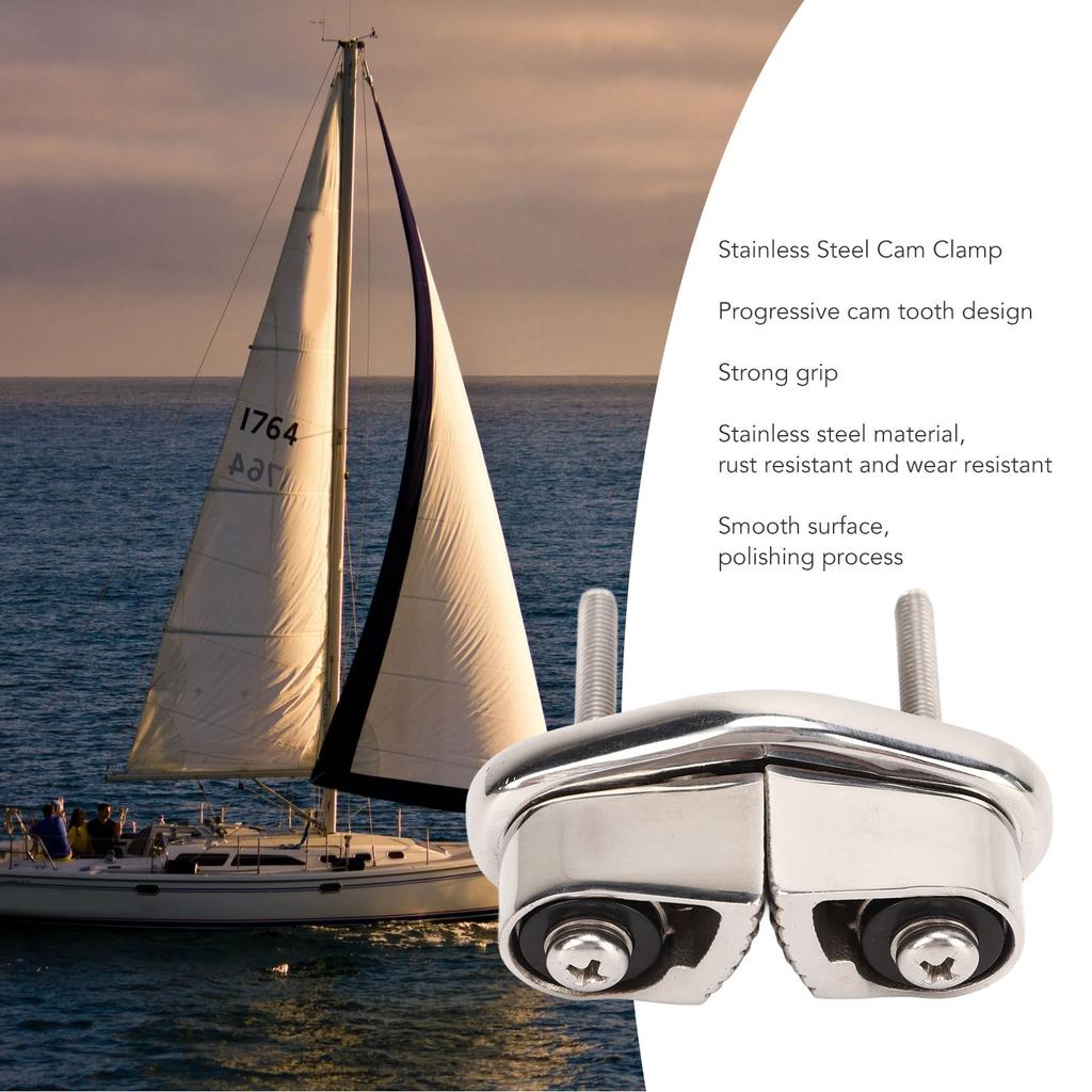 Stainless Steel Cam Clamp Silver Lightweight Polished Marine Plywood Accessories