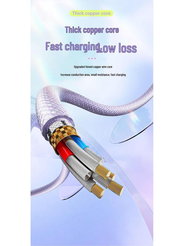 4-in-1 Braided Type-C Fast Charging & Data Cable for Mobile Phones