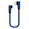 25Cm Short Fast Charging Cable Double Elbow 90 Degree Usb C Micro Usb Type C For Smart Phones Lightning Cable For Iphone Cable