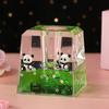 Panda Bubbler cu Mișcare Lichidă Cronometru Nisiparniță cu Ulei Jucărie Senzorială pentru Copii Adulți Desktop Jucărie Anti-stres pentru Relaxare Decor Birou Acasă