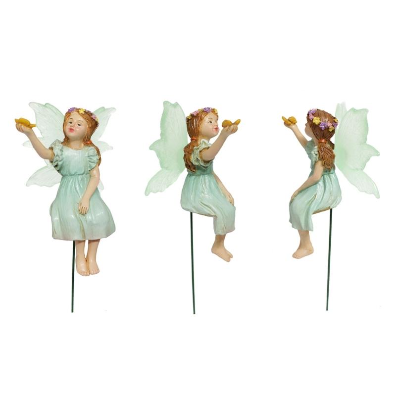 Resin Garden Stakes Mini Statues Glowing In Dark Decors Delicate Handcrafts Sculpture Outdoor Party Supplies