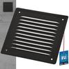 Square Ventilation Grille - Steel - 165 X 165 Mm - Air Vent Grille - with Insect Protection - Graphite Grey KOTARBAU