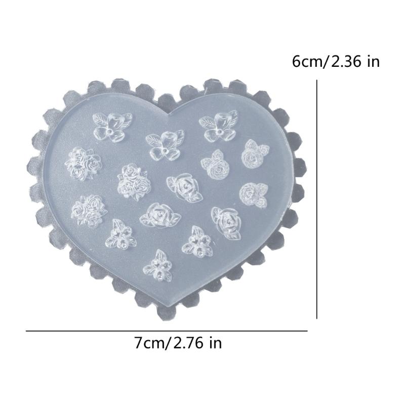 Stampo in Silicone per Nail Art Fiori 3D Stampi per Creazione Unghie Stencil per Unghie Goffrati Stampo per Scultura Decorazioni per Manicuristi
