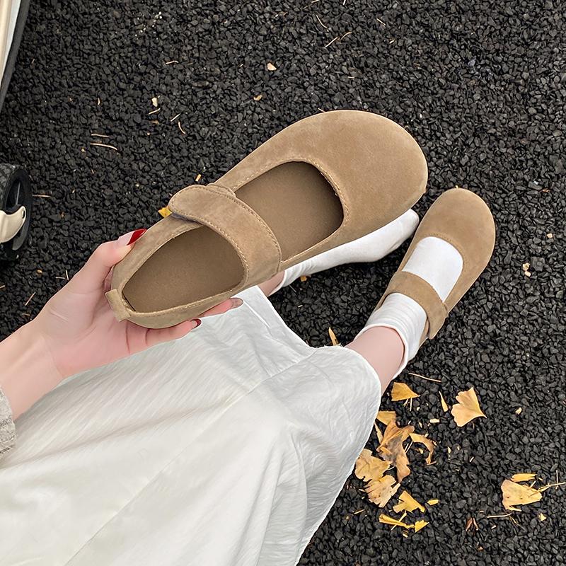 Fashion Retro French Mary Jane Shoes Spring and Autumn Women's Casual Flat Shoes Round Toe Comfortable Soft Women's Shoes Zapatos Mujer