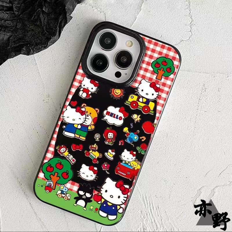 Niche mobile phone case red plaid Hello Kitty iphone11promax Apple 11/11 protective case non-slip