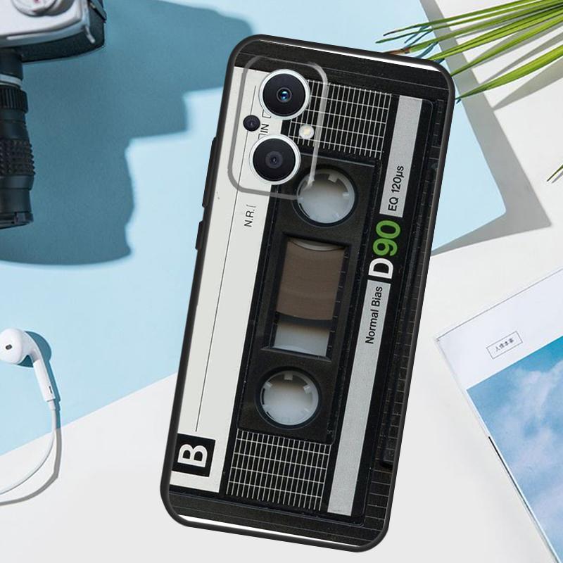 Cassette Tape Case For OPPO Reno 13 13F 12 11 F 8T 7 8 10 Pro OPPO Find X8 Pro X6 X3 X5 Lite Cover Funda