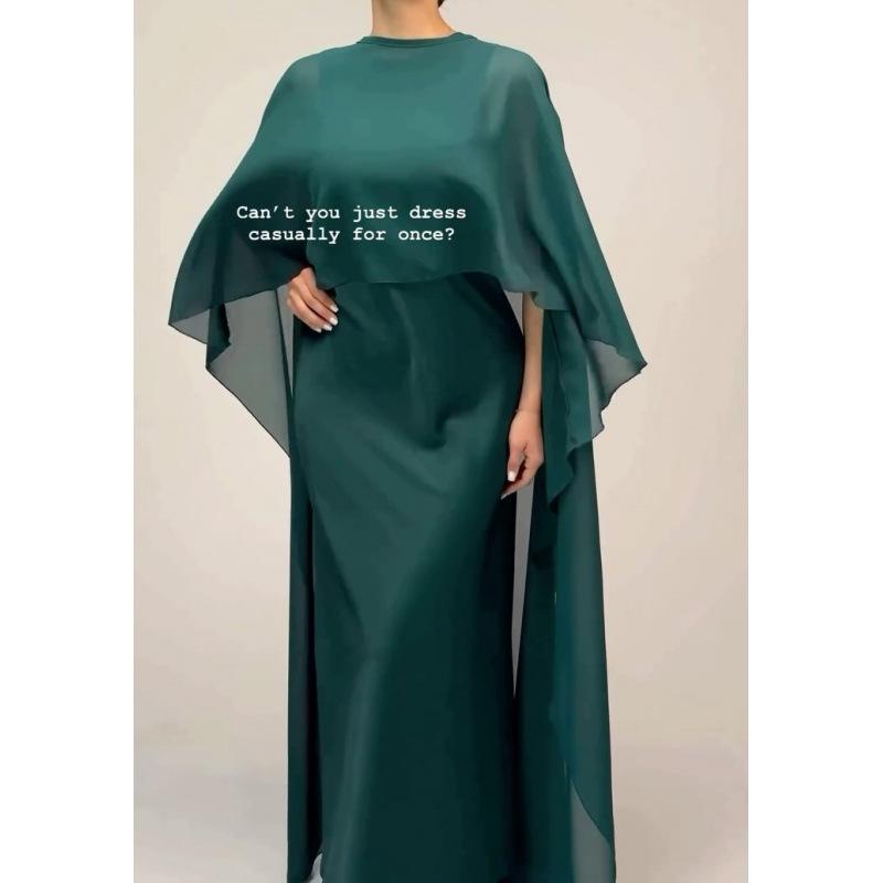 2025 Léto Evropská a americká dámská móda Ležérní dlouhé šaty a šál