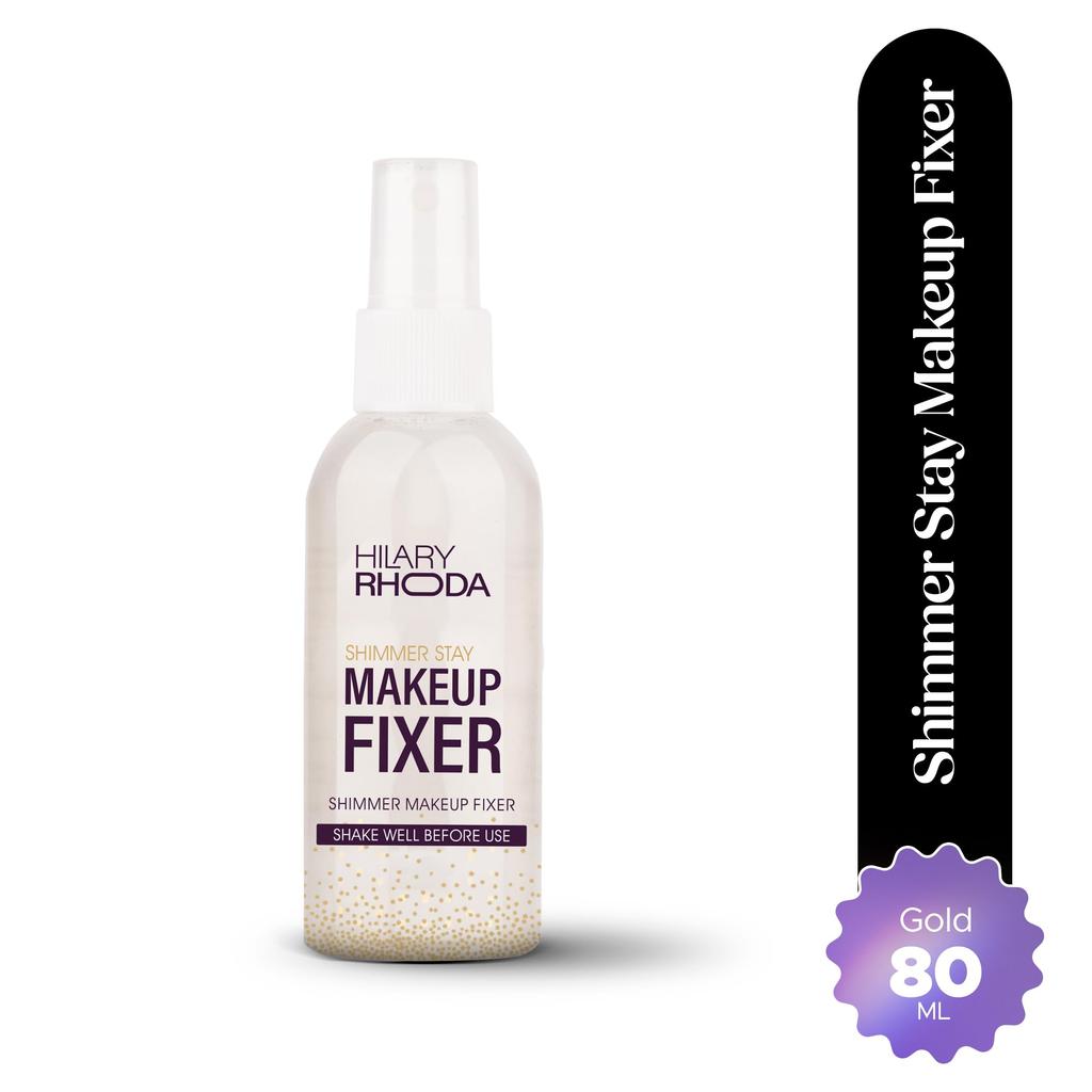 Hilary Rhoda Shimmer Stay Makeup Fixer | Infused with Aloe Vera | Cruelty-Free & Vegan | Keeps Makeup Intact | Hydrates, Soothes & Refreshes Skin -
