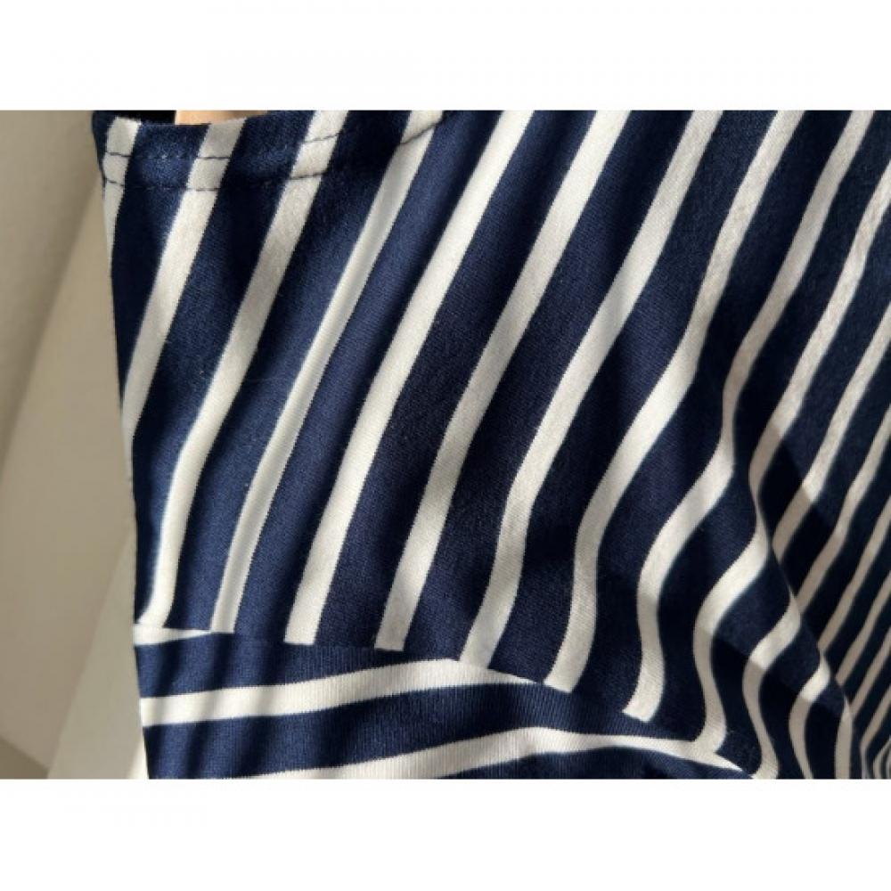 Dabimong HeaTher STripe Long Sleeve T shirT 5 Colors Nk Hea T