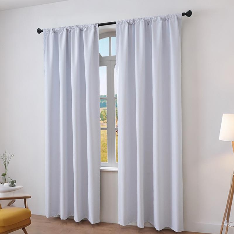 Full Blackout Finished Curtains Simple Solid Color Minimalist Style High Sense Versatile Bedroom Living Room Curtains