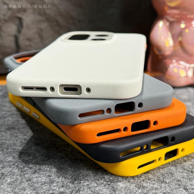 For OnePlus 15 Case Magnetic For MagSafe Matte Rock Sand Skin Feel Phone Cover For One Plus 15 Soft Border Back Shell Non-Slip