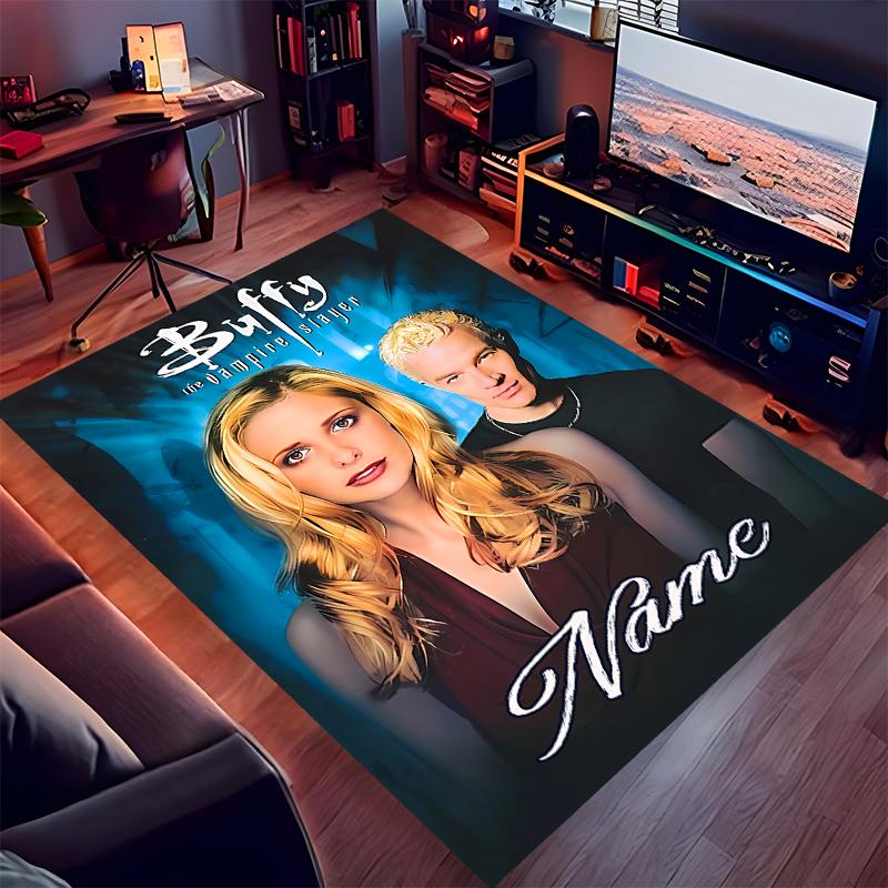 Custom personalization Buffy the Vampire Slayer Print Area Rug - Soft, Washable Non-Slip Indoor Mat,Living Room,Home&Office Decorative Rug