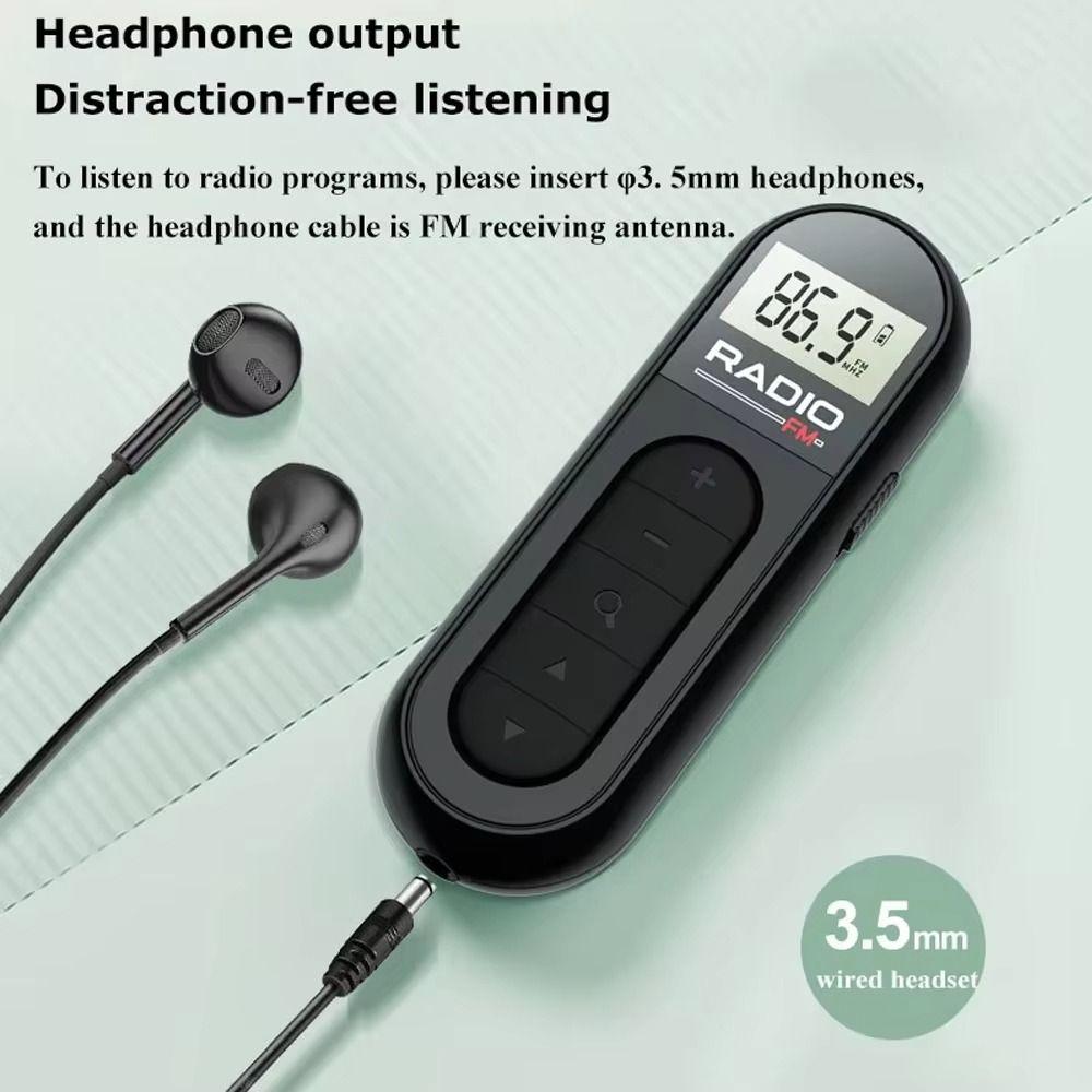 Best Reception FM Portable Radio Rechargeable Mini Clip FM Radio Pocket Radio For Meetings