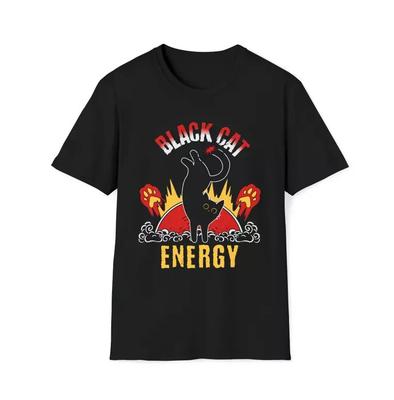 T-shirt Énergie Chat Noir.webp T-shirt Unisexe