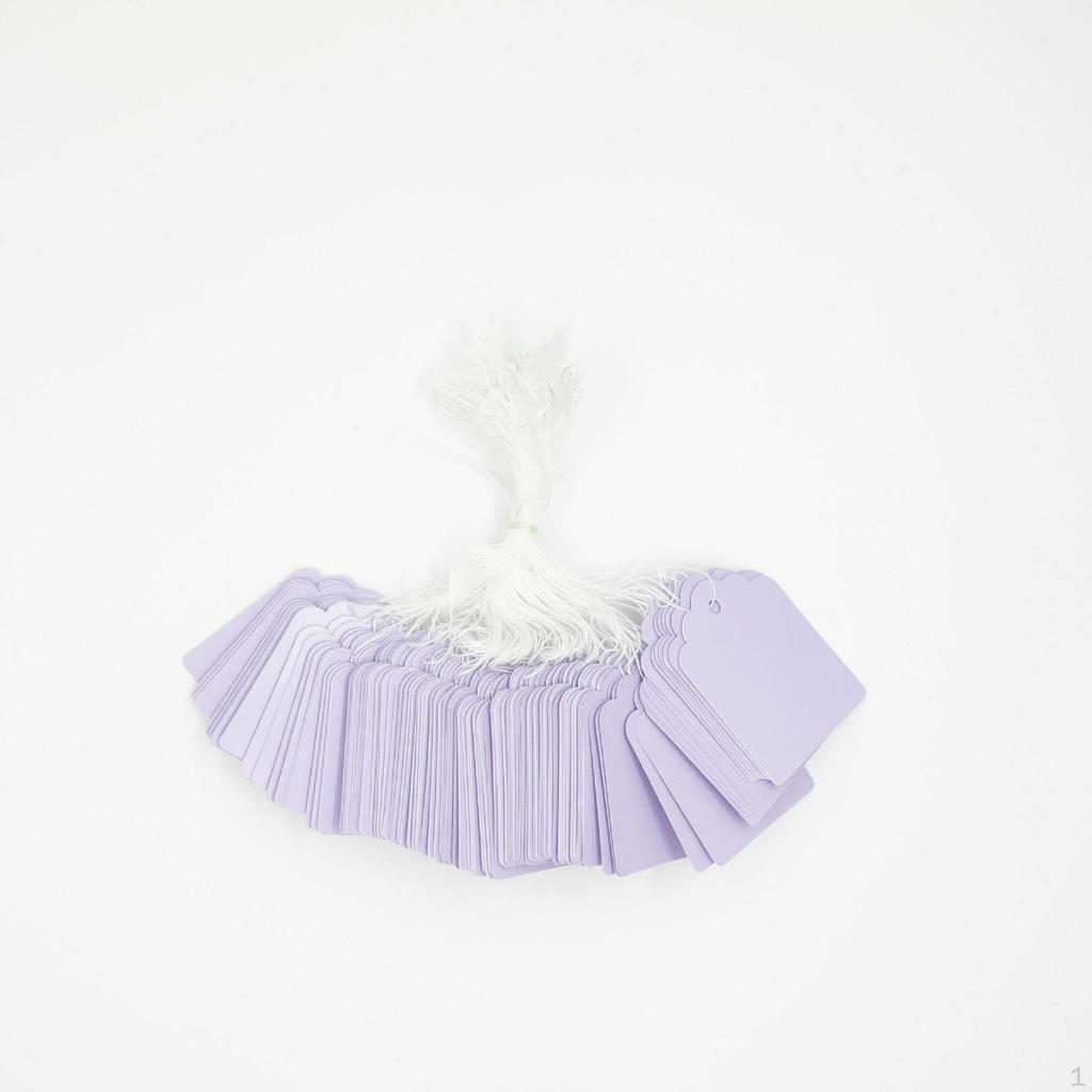 100 sztuk pustych etykiet ze sznurkiem do oznaczania i pakowania prezentów