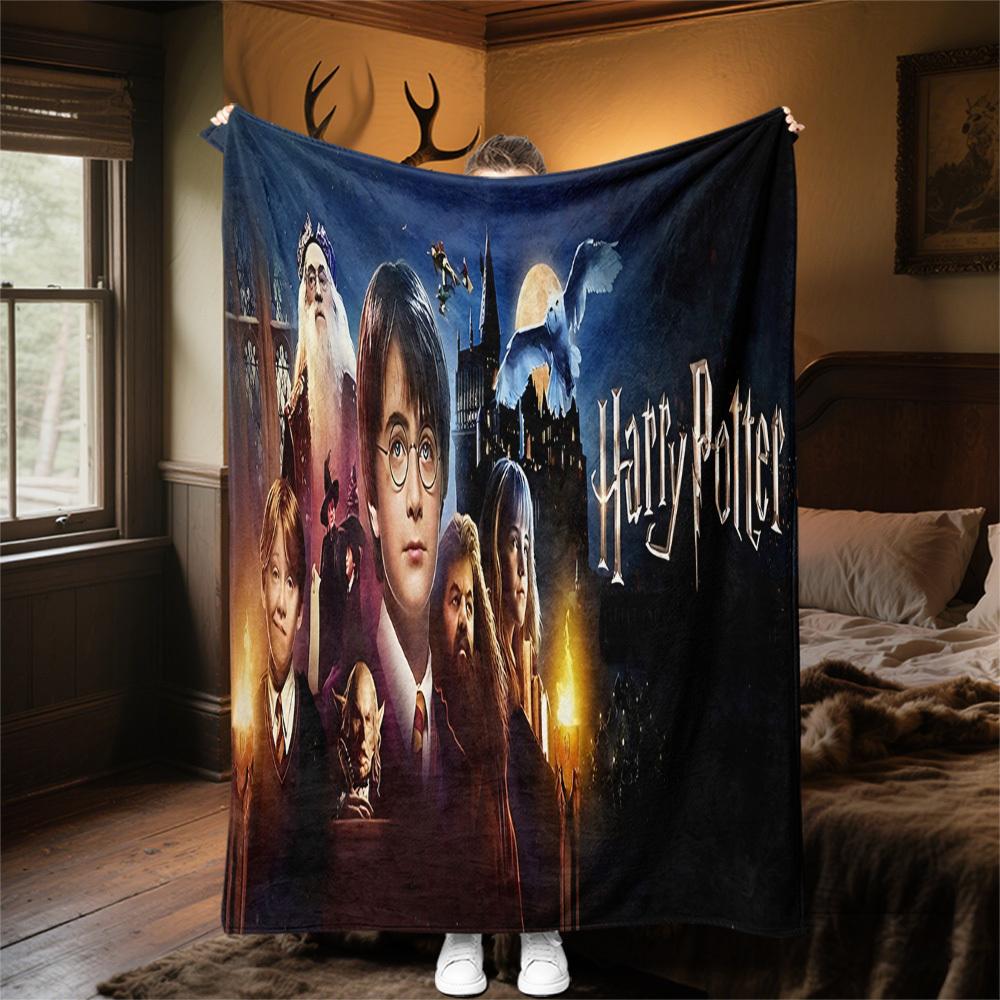 1pc Harry Potter,Hogwarts,Magic Outdoor Flannel Throw Blanket All Season Soft Warmth,Home Decor 1031046