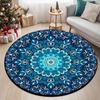 Vintage Bohemian Ethnic Style Circular Printed Carpet Carpets for Living Room Washroom Floor Mat Small Rugs for Bedroom