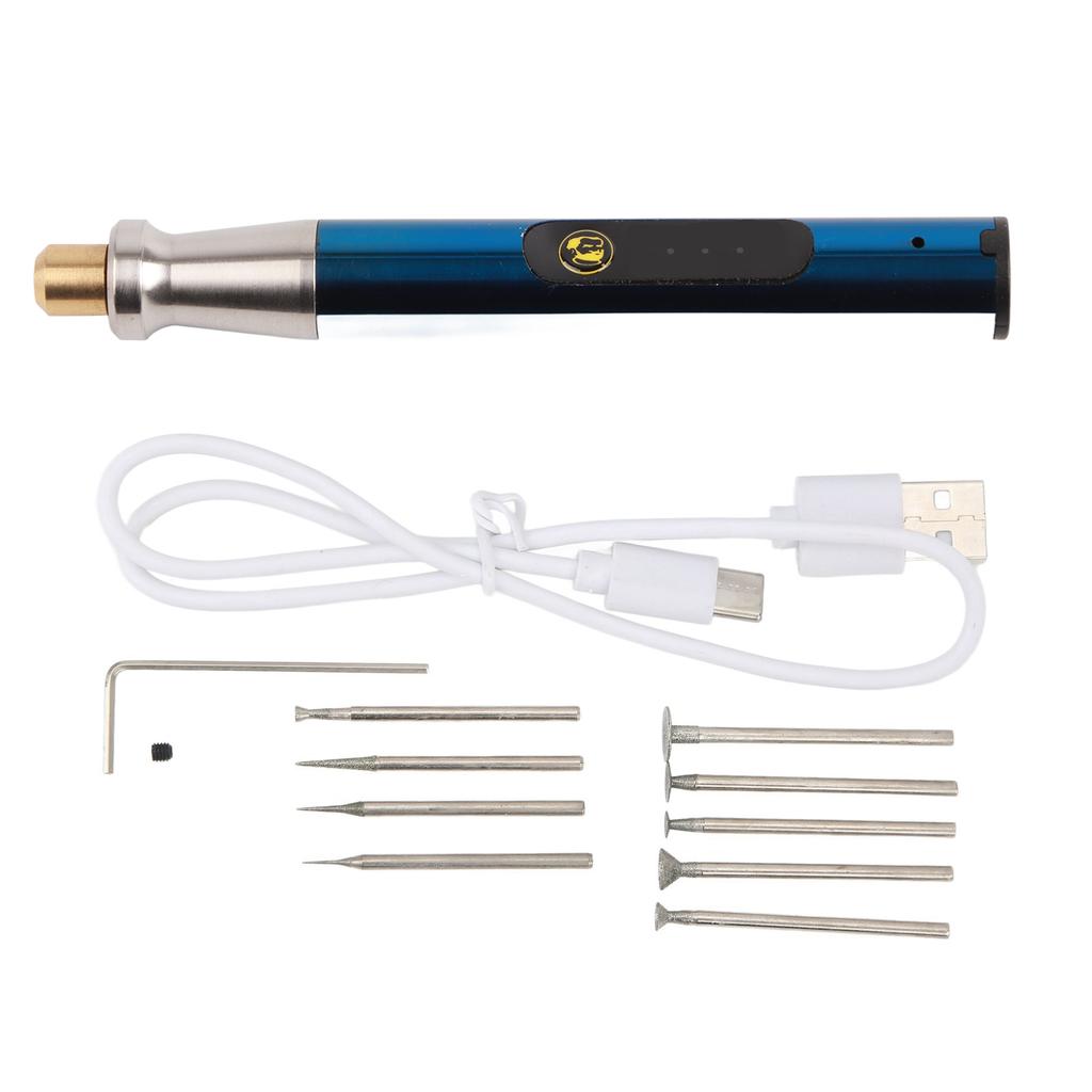 Electric Engraving Pen Kit USB Rechargeable Machine Mini Portable Polishing Engraver Tool