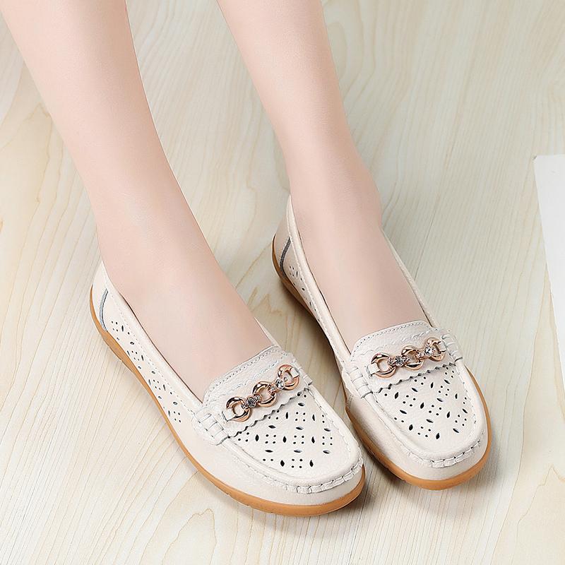 Wedge Shoes Women 2025 New Casual Classic Fashion Elegant Candy Colors Leather Shoes Comfortable Female Walking Footwear Lofers