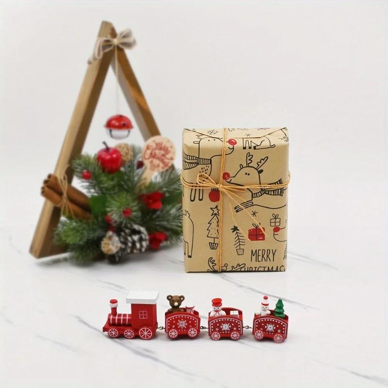 1 Rolle Weihnachtspapier - Niedliches Hirschdesign, Planer und Makler, Geeignet für Geschenke, Handgemachte Geschenke, Geschenkverpackung