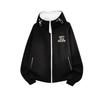 American High Street Gallery Classic French Vintage Color Block Zip-Up Hoodie