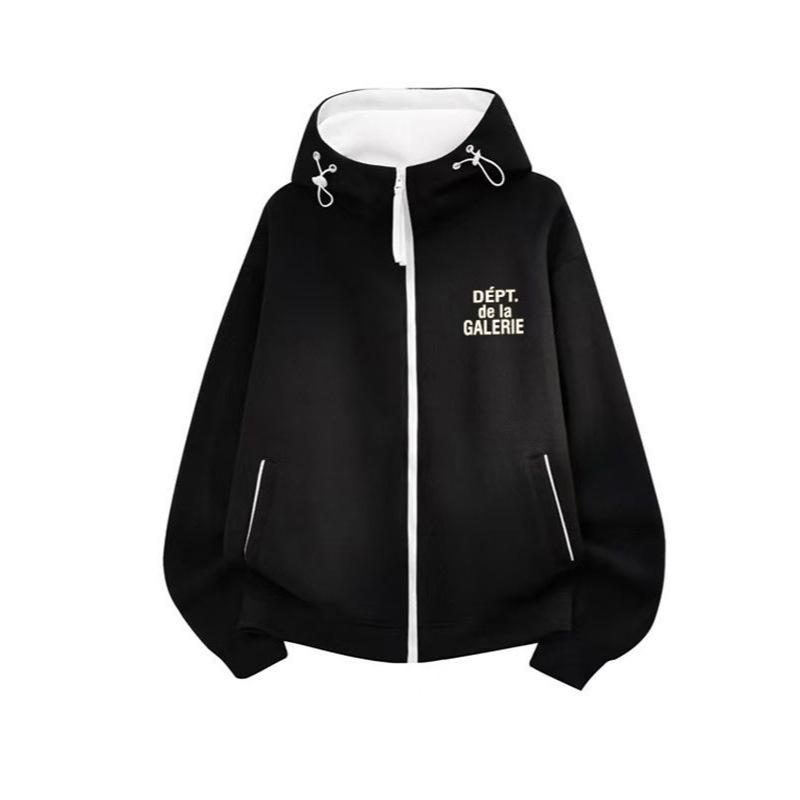 American High Street Gallery Classic French Vintage Color Block Zip-Up Hoodie