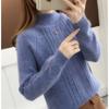 Lente Herfst Winter Truien Dames Truien Mode Casual Warme gebreide kabeltrui Vrouwelijke coltrui