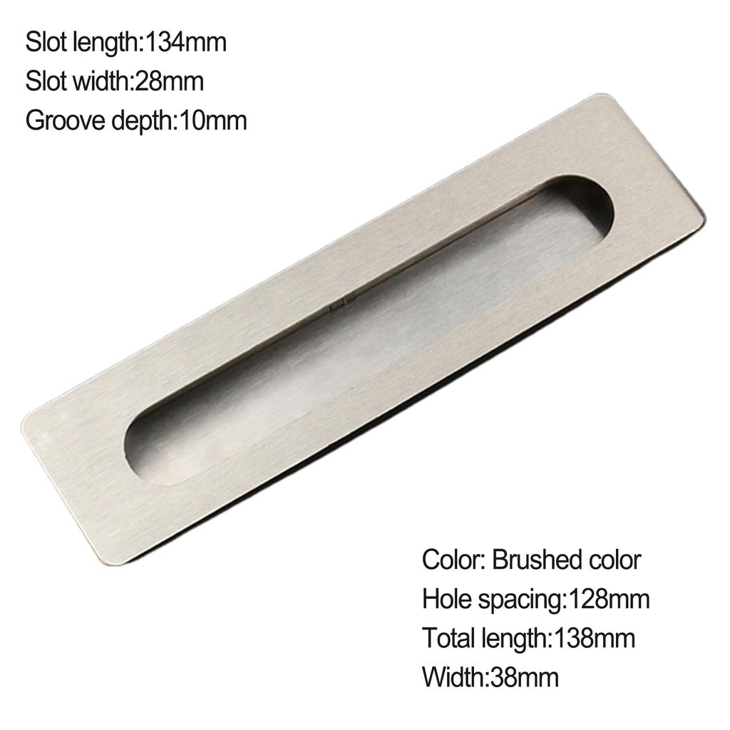 With Screws Cabinet Handle Zinc Alloy Slotted Recessed Handle 1 Pc Concealed Handle Convenient For Furniture Practical